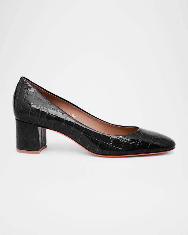 Fight Croc Leather Pumps